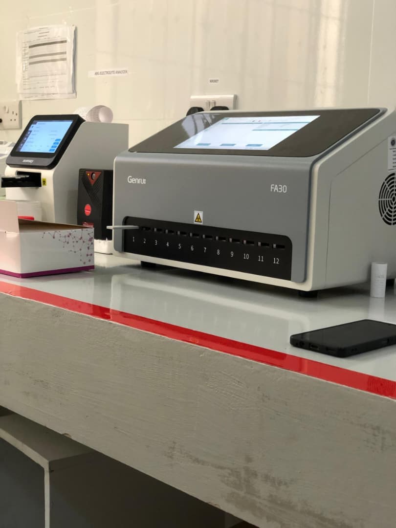 Installed Genrui FA30 diagnostic analyzer in a clinical laboratory