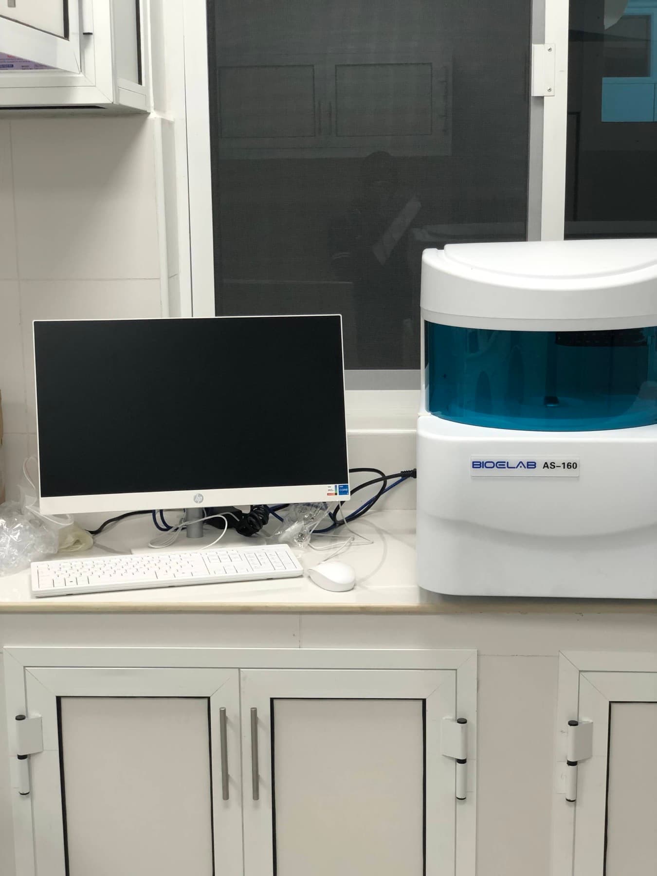 Bioclab analyzer installed in a clinical laboratory